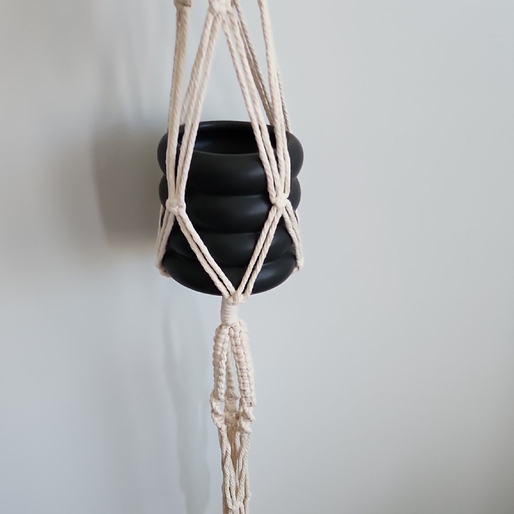 Dual Boho Hanging Planter Holder